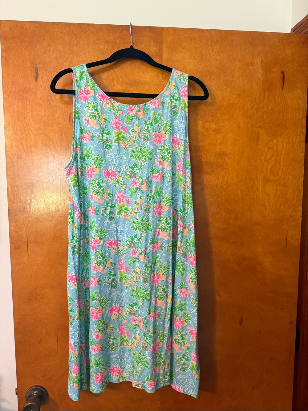 Lilly Pulitzer Disney Light Blue Floral Backless Sundress